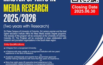 Master of Arts in Media Research 2025/2026